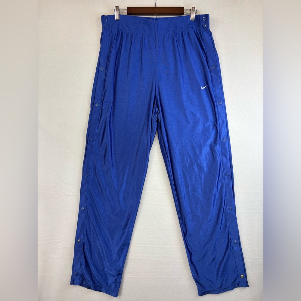 VINTAGE NIKE Men's Tearaway Pant Track Street Blue‎ Basketball XL Athletic Shiny